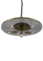 Bottom view of Pavilion Pendant showing six exposed lights