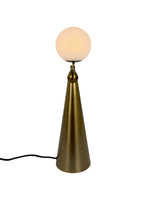 Back view of Cantilever Table Lamp with conical base and counterbalance sphere