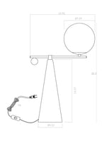 Cantilever Table Lamp dimensions