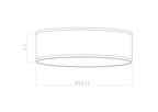 Haven Flush Mount linen drum shade dimensions