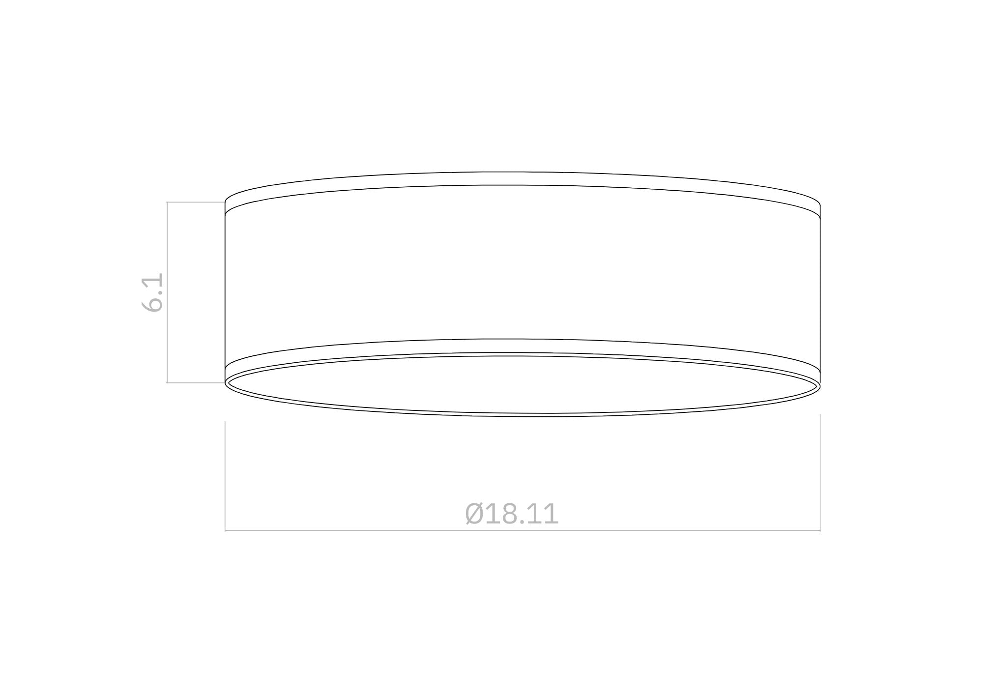 Haven Flush Mount linen drum shade dimensions