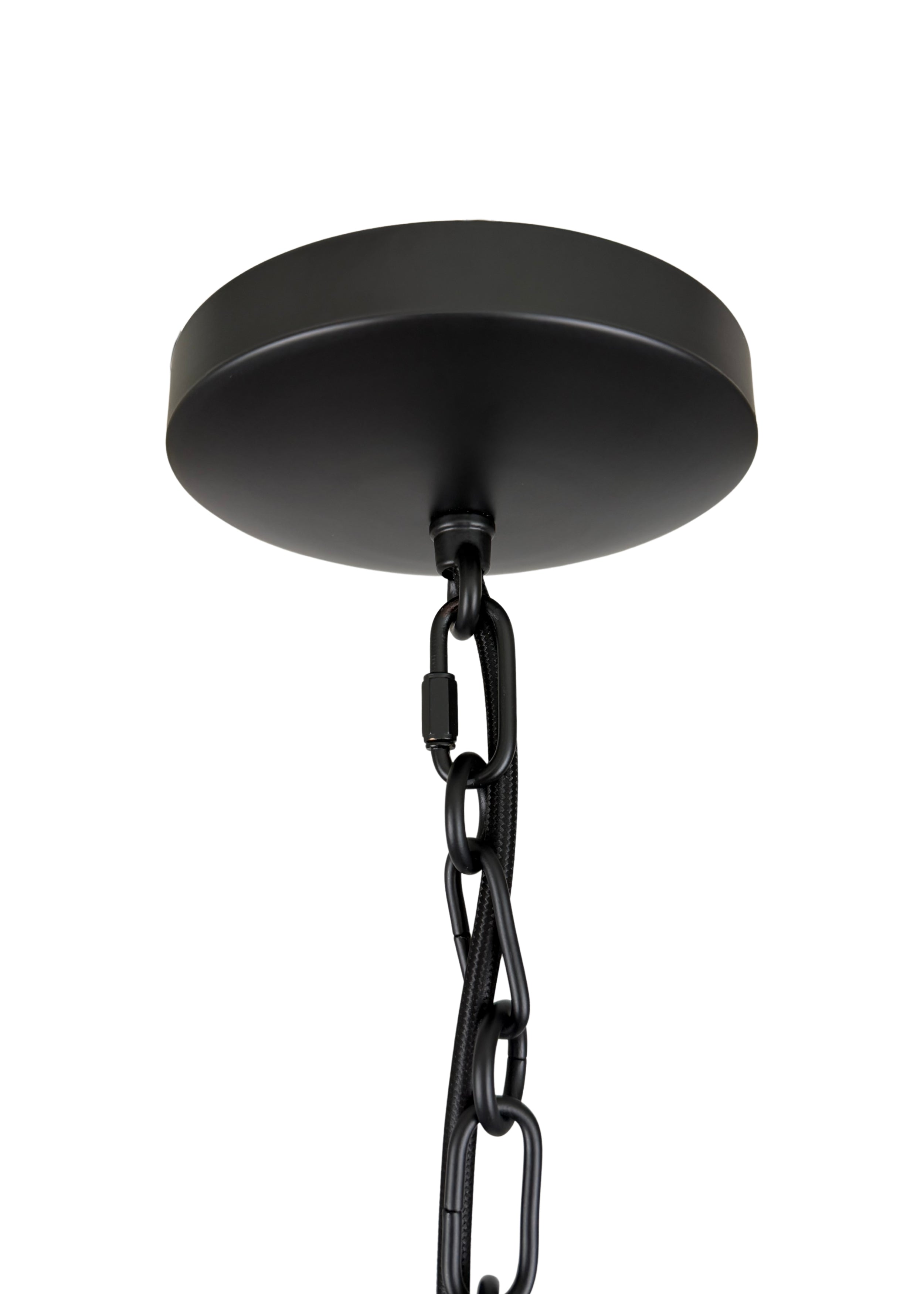 Monolith Chandelier showing canopy and chain