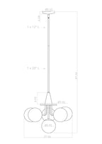 Orion Chandelier dimensions